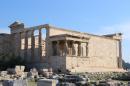 Erechtheion on the site of the Acropolis.: The statues of women were used instead of columns on the south porch
